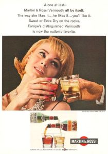 Martini & Rossi Vermouth. Image from House Beautiful, December 1960.