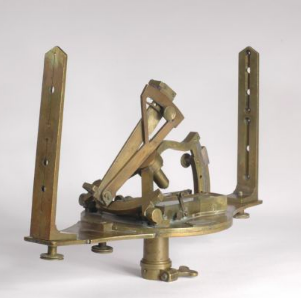 an image of a brass compass used to survey land in Wisconsin