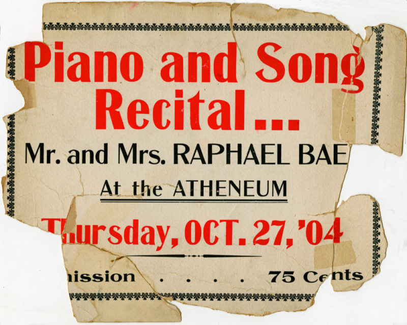 Read more about the article OBJECT HISTORY: Piano and Song Recital Poster