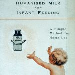 an illustration of an infant reaching for a bottle of malted milk