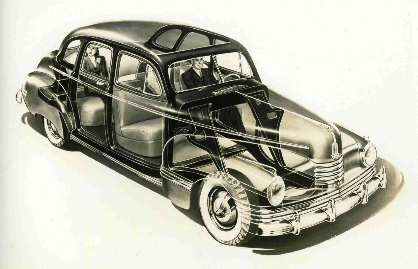 image showing an x-ray view of a Nash car interior