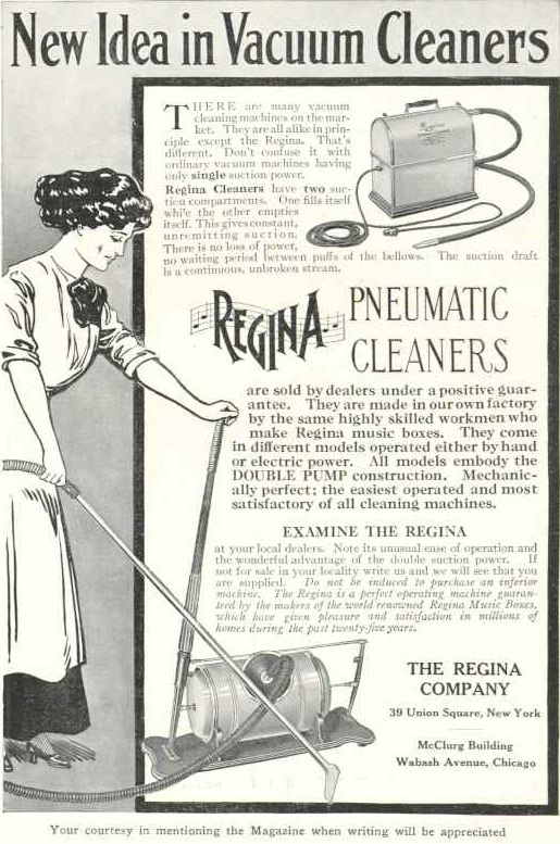 advertisement for a hand-powered vacuum