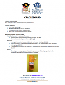 an image of the PDF for the cradleboard lesson plan