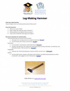 Image of the log marking hammer lesson plan