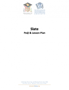 Slate Post and Lesson Plan