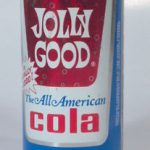 color image of a soda can with red, blue, and white colors