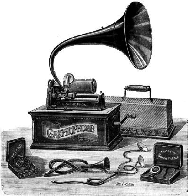 Drawing of Graphophone
