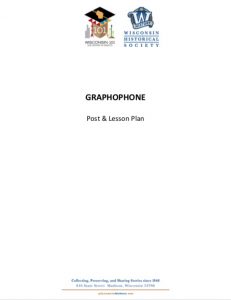 Screenshot of the Graphophone post and lesson plan document