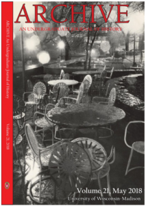 Cover of the Spring 2018 edition of Archive - features chairs from the Wisconsin Memorial Union