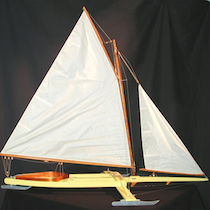 Side view of Madison Style Ice Boat Model