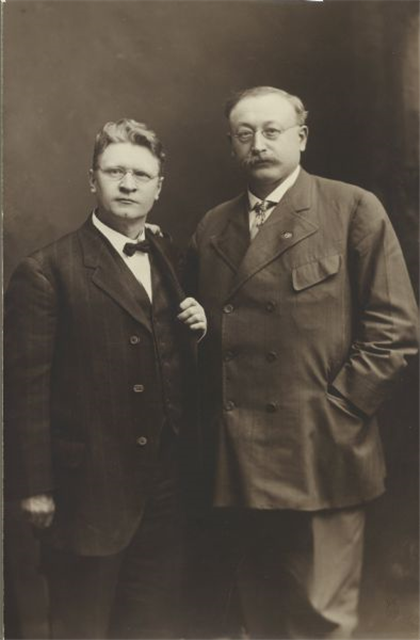 Portrait of Victor Berger with Milwaukee Socialist Mayor Emil Seidel