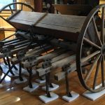 Esterly Broadcast Seeder - Seeding Device on large wagon wheels