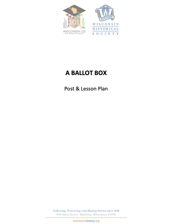 Cover sheet icon for the Ballot Box Lesson Plan