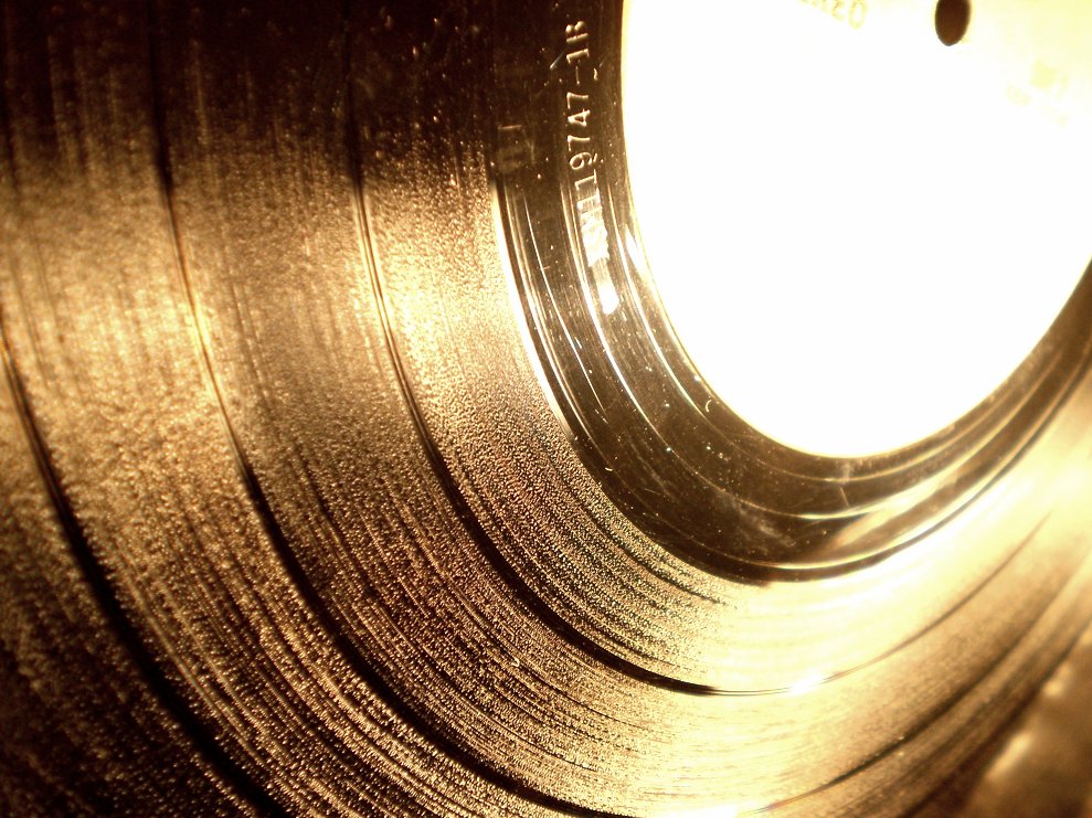 A close-up photo of a 33 1/3 vinyl record.