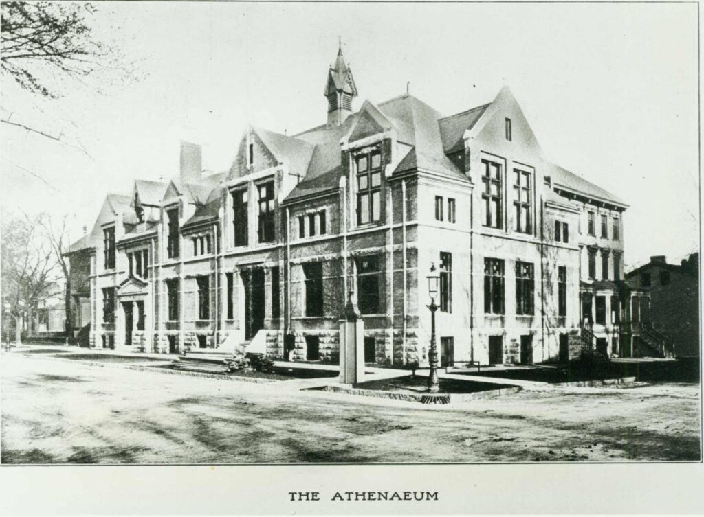 Black-and-white photograph of the Milwaukee Athenaeum.