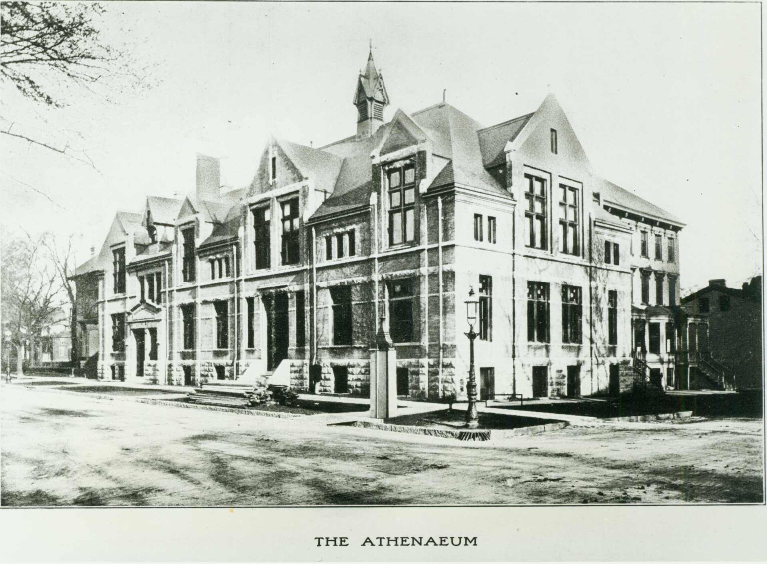 Black-and-white photograph of the Milwaukee Athenaeum.