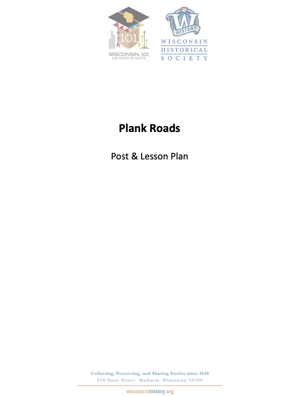 Cover sheet icon for the Plank Road Lesson Plan