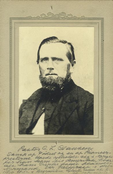 Photo portrait of Pastor C.L. Clausen.