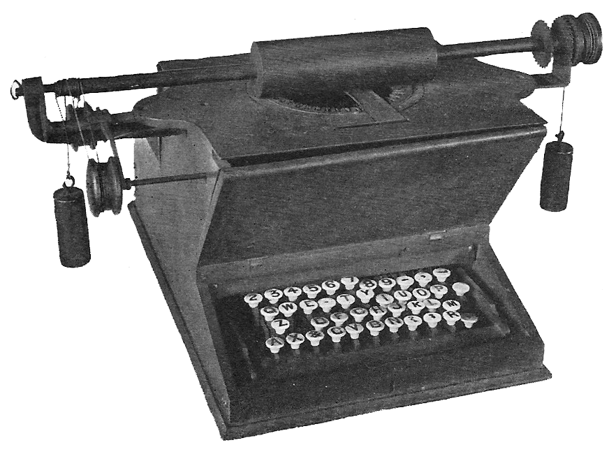 An early typewriter prototype.