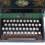 A detail view of the keyboard, showing its "QWERTY" layout.