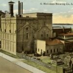 A postcard showing the G. Heileman Brewing Company building complex.