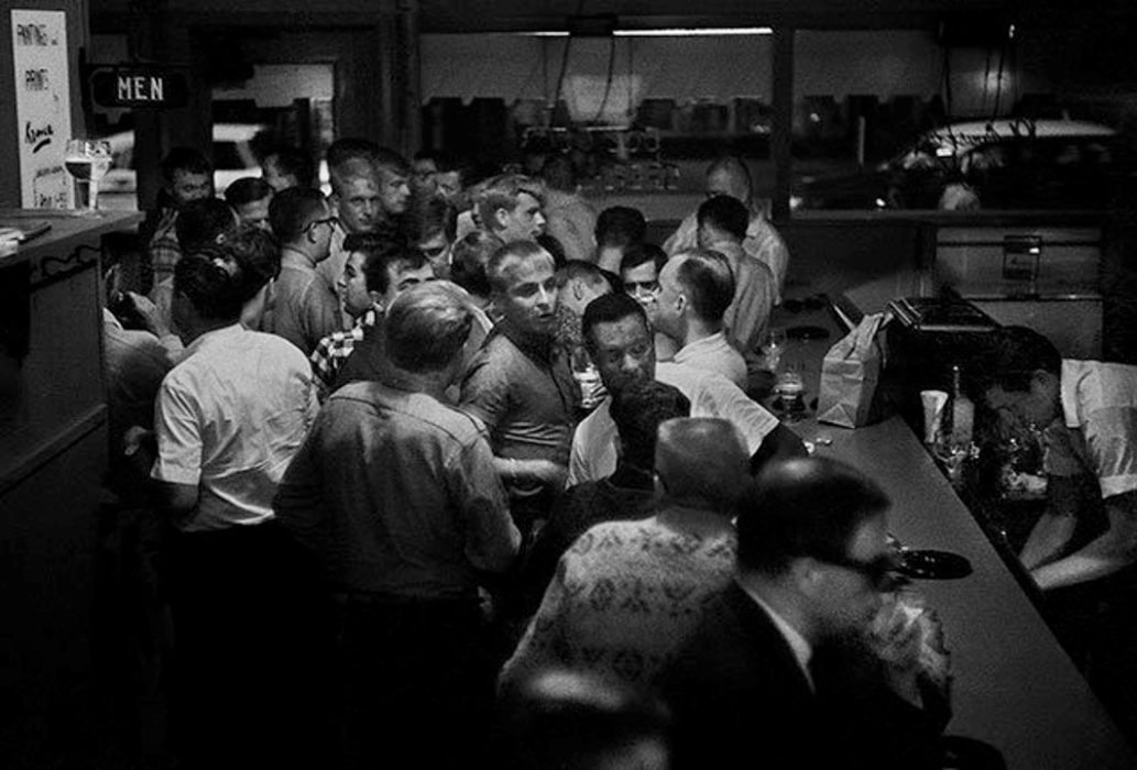 Patrons at the front bar of the 602 Club in the late 1960s. John Riggs, photographer. 602 Club Collection, University of Wisconsin-Madison Archives, Accession 2018/062.