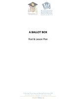 Cover sheet icon for the Ballot Box Lesson Plan