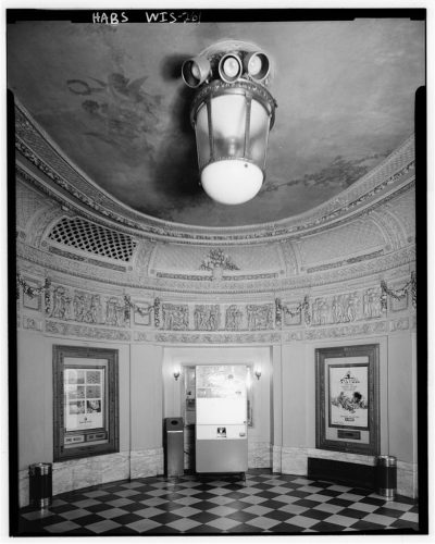 Entrance Lobby, Al Ringling Theatre. Photo by Douglass C. Green for HABS (Survey #WI-261), ca. 1970.