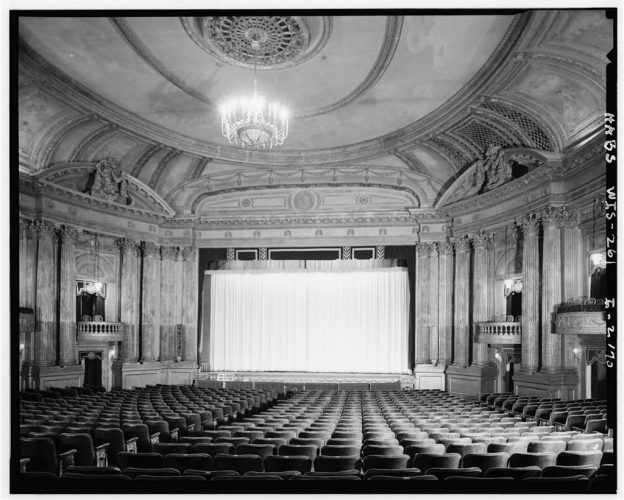 General View from the South, Al Ringling Theatre. Photo by Douglass C. Green for HABS (Survey #WI-261), ca. 1970.