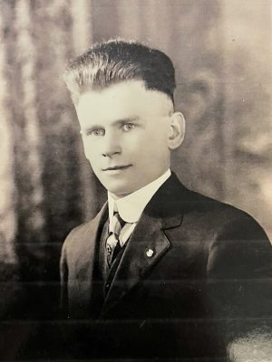 Jacob Peter "Jack" Slaske (1888-1974) as a young man. Photograph donated to the Greendale Historical Society by his granddaughter, Georgine Dluzak. From the collection of the Greendale Historical Society.