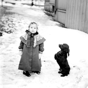 LGP Small Girl with Dog Sq