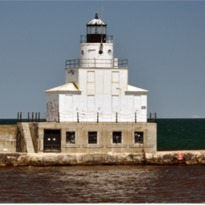 Manitowoc Breakwater Lighthouse. Image courtesy of Wisconsin Historical Society ID:59505.