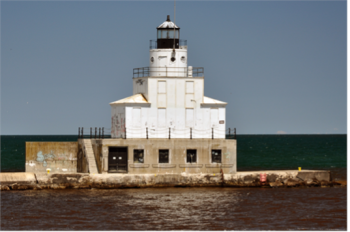 Manitowoc Breakwater Lighthouse. Image courtesy of Wisconsin Historical Society ID:59505.