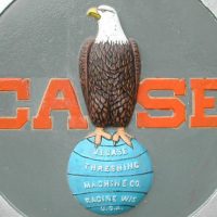 detail of Old Abe on the Case Company logo