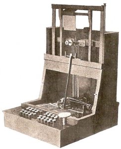 A early typing machine.