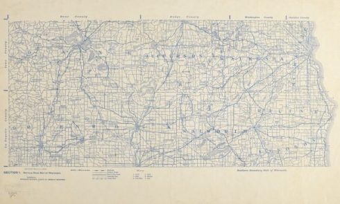This bicycle road map showing the bicycle roads throughout southeastern Wisconsin